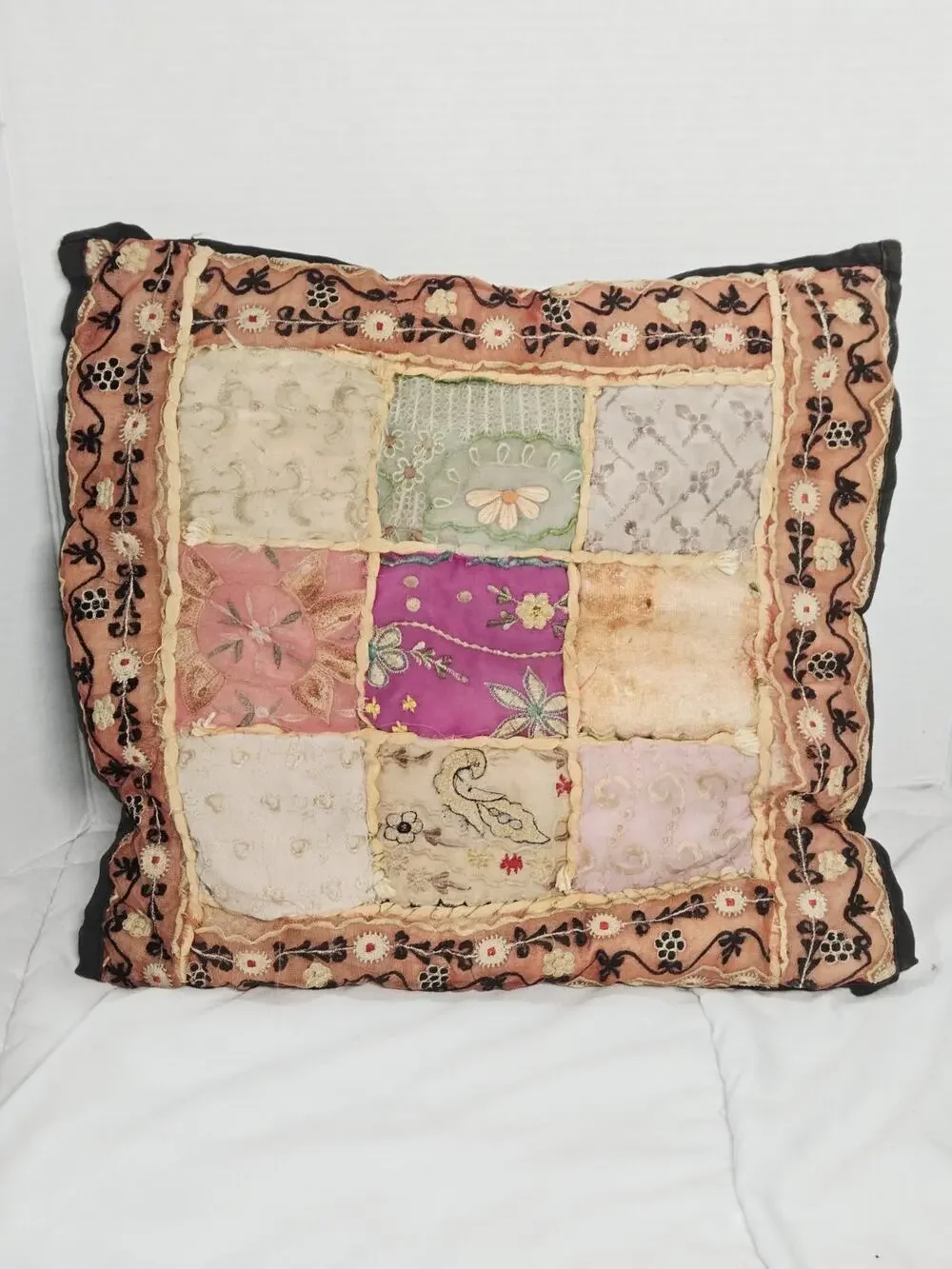Beautiful Vtg Style Patchwork Cushion Cover Bedroom Décor Boho Retro Y2k